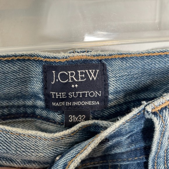 J. Crew Factory The Sutton Jeans Light Wash Straight Leg Mens 31x32 Cotton C9931 - Picture 5 of 12